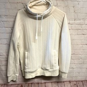 Prana cream waffle sweatshirt